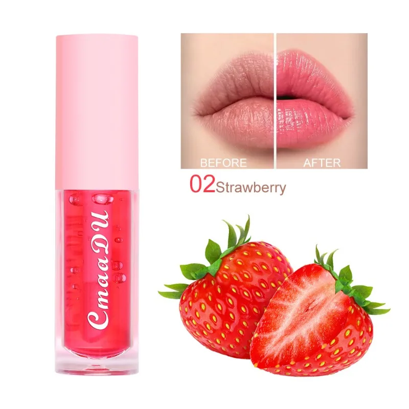 2ml Fruit Burst pachnący przezroczysty olejek do ust nawilżający odżywczy wypełniający usta pielęgnacja skóry balsam do ust lustro wodny błyszczyk do ust makijaż