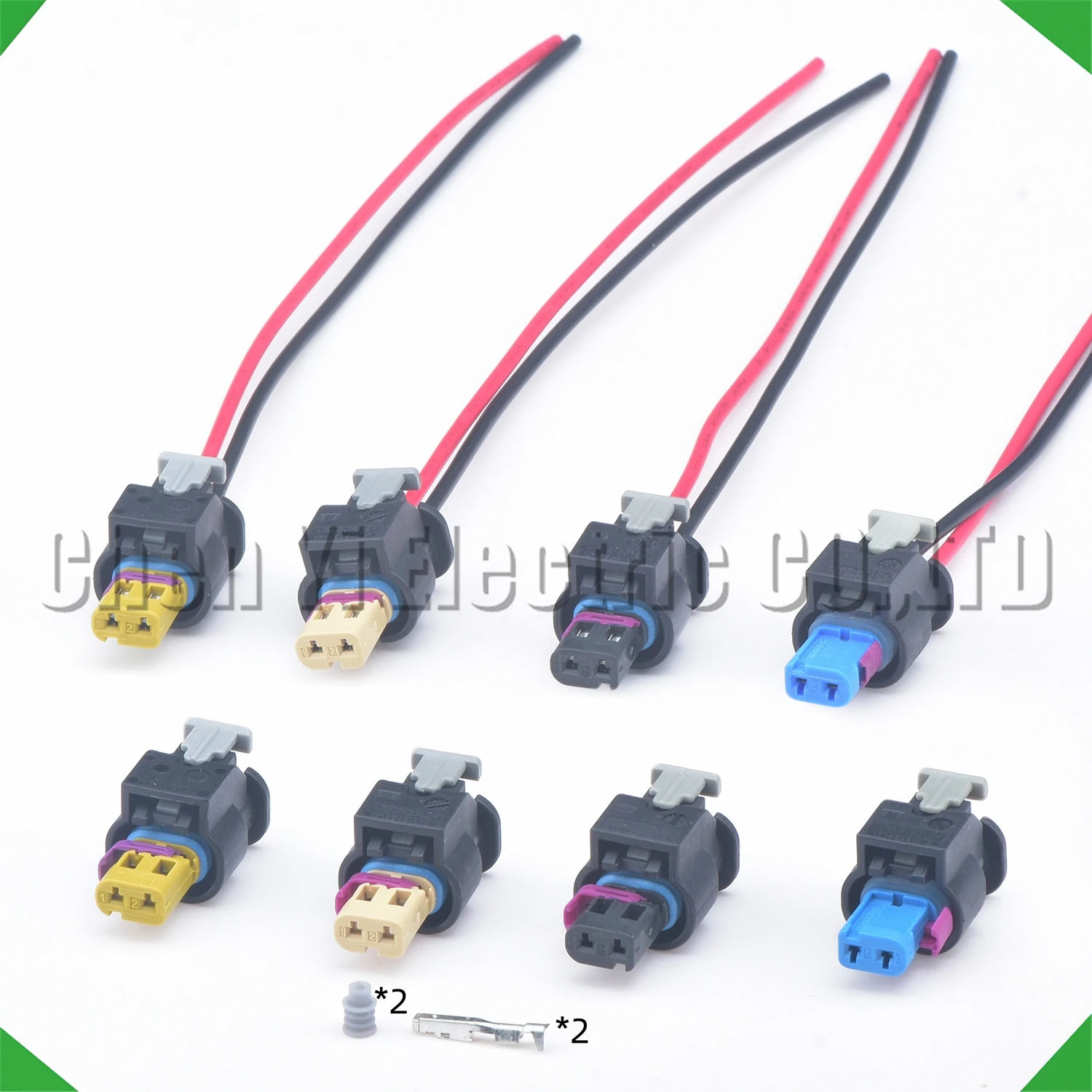 2 Pin Automobile waterproof connector vvt solenoid Ignition coil plug 4F0973702A 4F0973702F 3-1718643-1 11G973702 For VW Audi