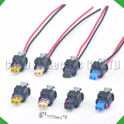 2 Pin Automobile waterproof connector vvt solenoid Ignition coil plug 4F0973702A 4F0973702F 3-1718643-1 11G973702 For VW Audi