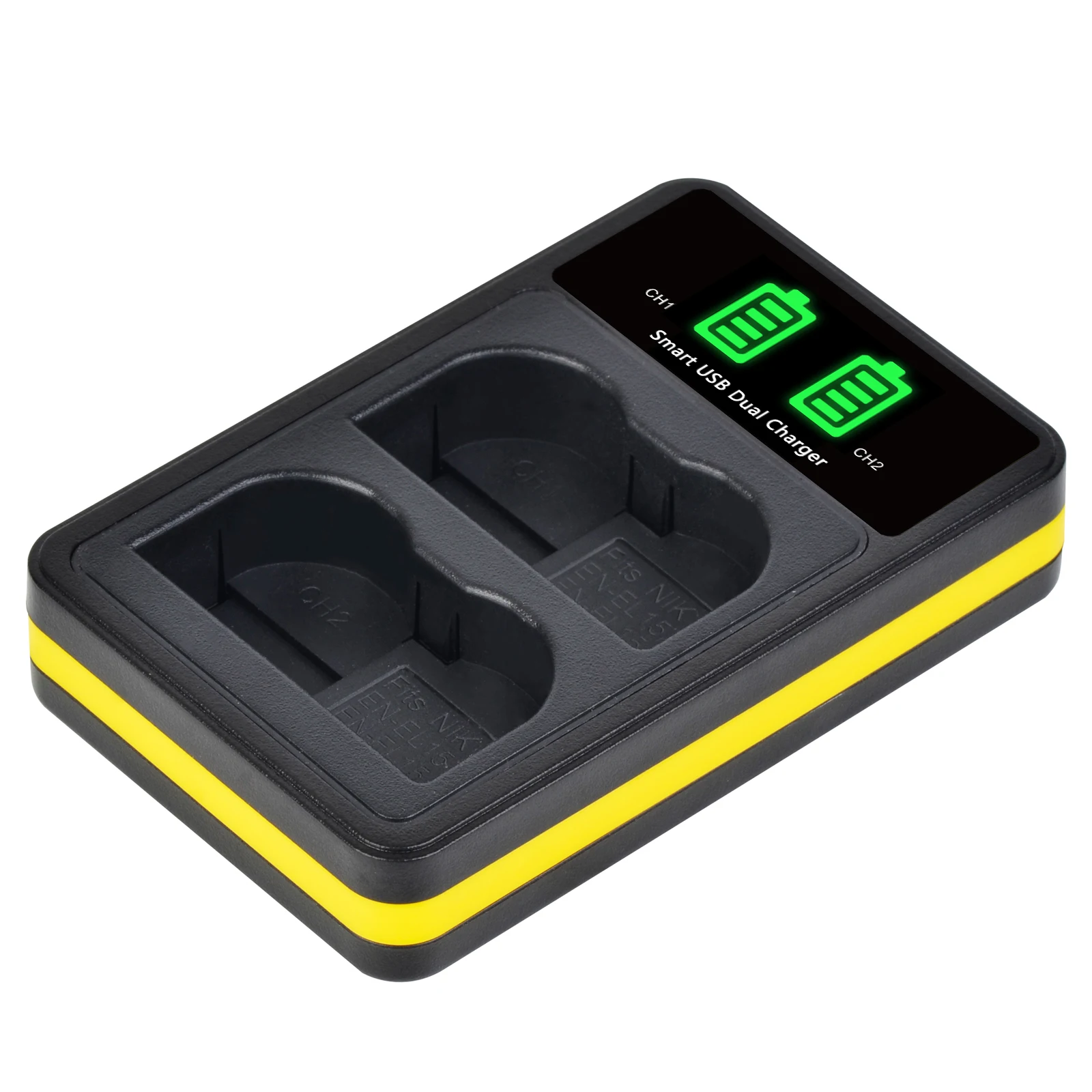For Nikon Z5 EN-EL15 EN EL15 LED Dual USB Battery Charger with Type C Port for Nikon D7000 D7100 D800 D800E D600 D610 D810 D7200