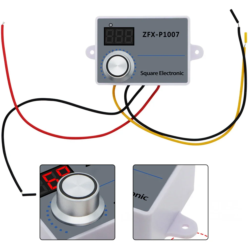 Adjustable Fan Speed Controller Switch With Digital Display And Stepless Motor Speed Reducer For Industrial And Household Apply