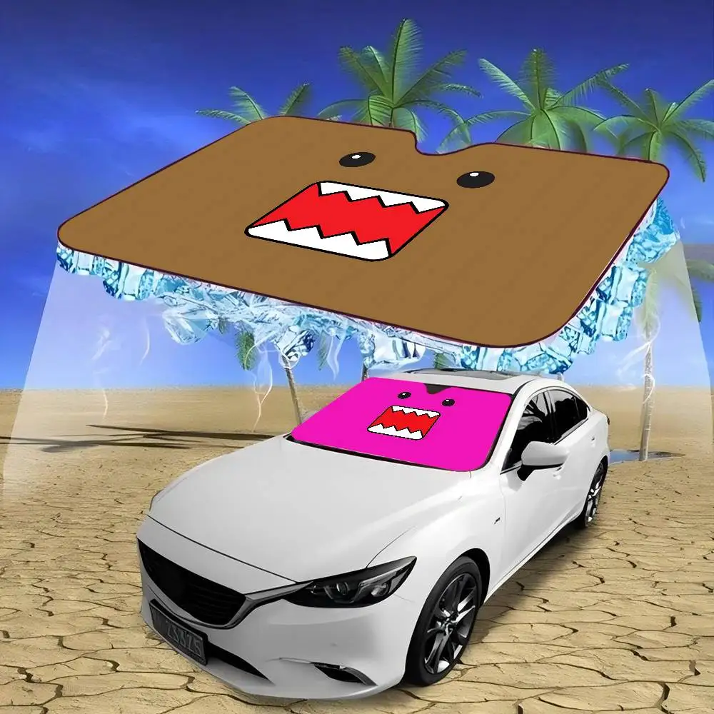 Cartoon D-Domo K-Kun Auto Zonnescherm Voorruit Zonnescherm Voor De Meeste Sedans SUV Blokken Max Uv-stralen Houden Uw Voertuig Cool