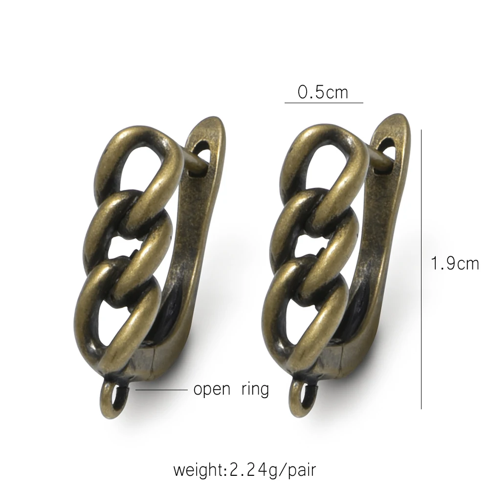 2026 NEU Rotbronze/Antikbronze/18K Gold Messing Ohrhaken Verschlüsse für DIY Schmuckzubehör Großhandel – Detail 1
