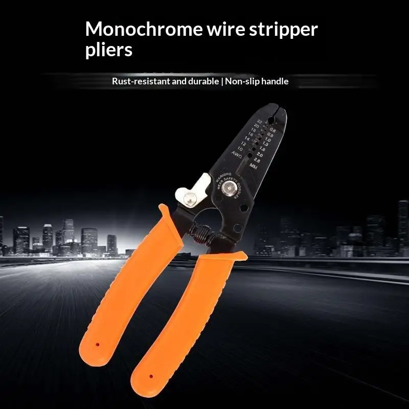 Non Slip Handle Multifunctional Wire Stripper Plier Cable Cut Strip Tool For Electrician Wire Repair Work