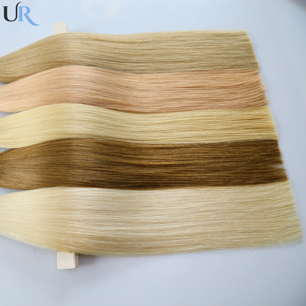 Extensões de cabelo de trama amarradas à mão, 100% cabelo humano natural, reto, invisível brasileiro, remy, costurar em pacotes, handmade hairpieces