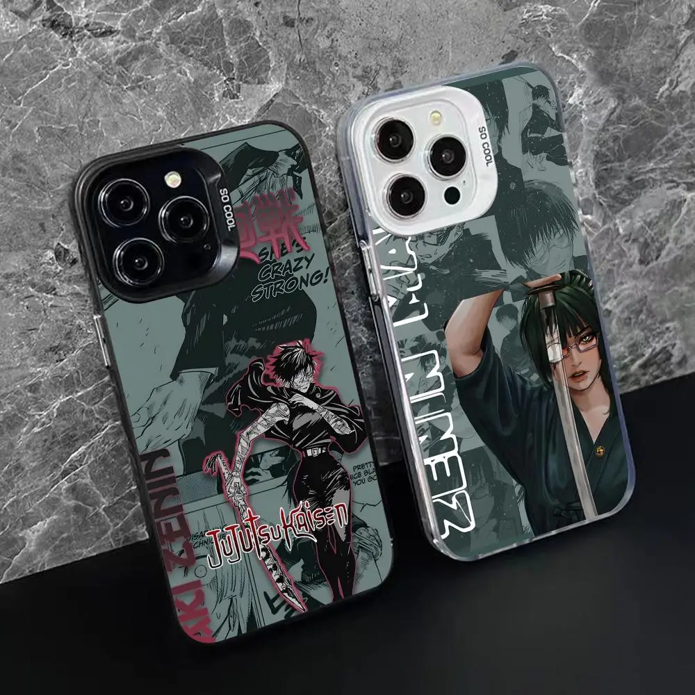 Jujutsu Kaisen Maki Zenin Phone Case for iPhone 17 16 15 14 13 12 11 X XR XS 8 7 Pro Max Plus Translucent Colour Cover Cover