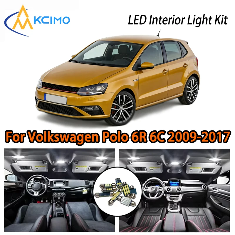 

KCIMO For Volkswagen Polo 6R 6C 2009-2017 Premium LED Interior Kit - 2 Colors , Quick Installation, Long-Lasting