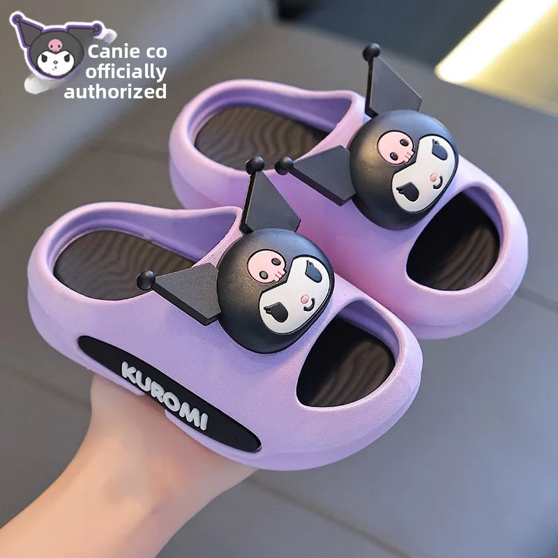 

Летние детские тапочки Sanrio с мягкой подошвой из ПВХ, для дома и улицы, летние тапочки, подарок на детский праздник