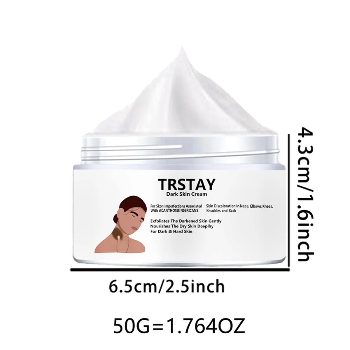 TRSTAY Dark Skin Cream Body Nourishing ไวท์เทนนิ่งโลชั่นสําหรับผิวหยาบหมองคล้ําความชุ่มชื้นลึกข้อต่อหลังเหมาะ