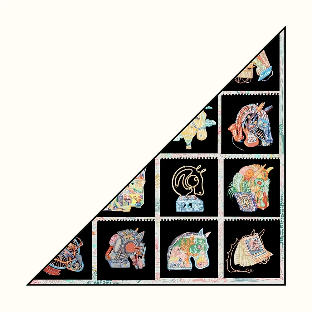 

Popular Thin Triangle Scarf Shawl Hijabs Luxury Printing Bandana Foulard For Ladies Small Necktie Bustier Scarves