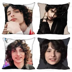 New Finn Wolfhard Pillow Cover Bedroom Home Office Decorative Pillowcase Square Zipper Pillow Cases 45X45CM Satin Soft No Fade