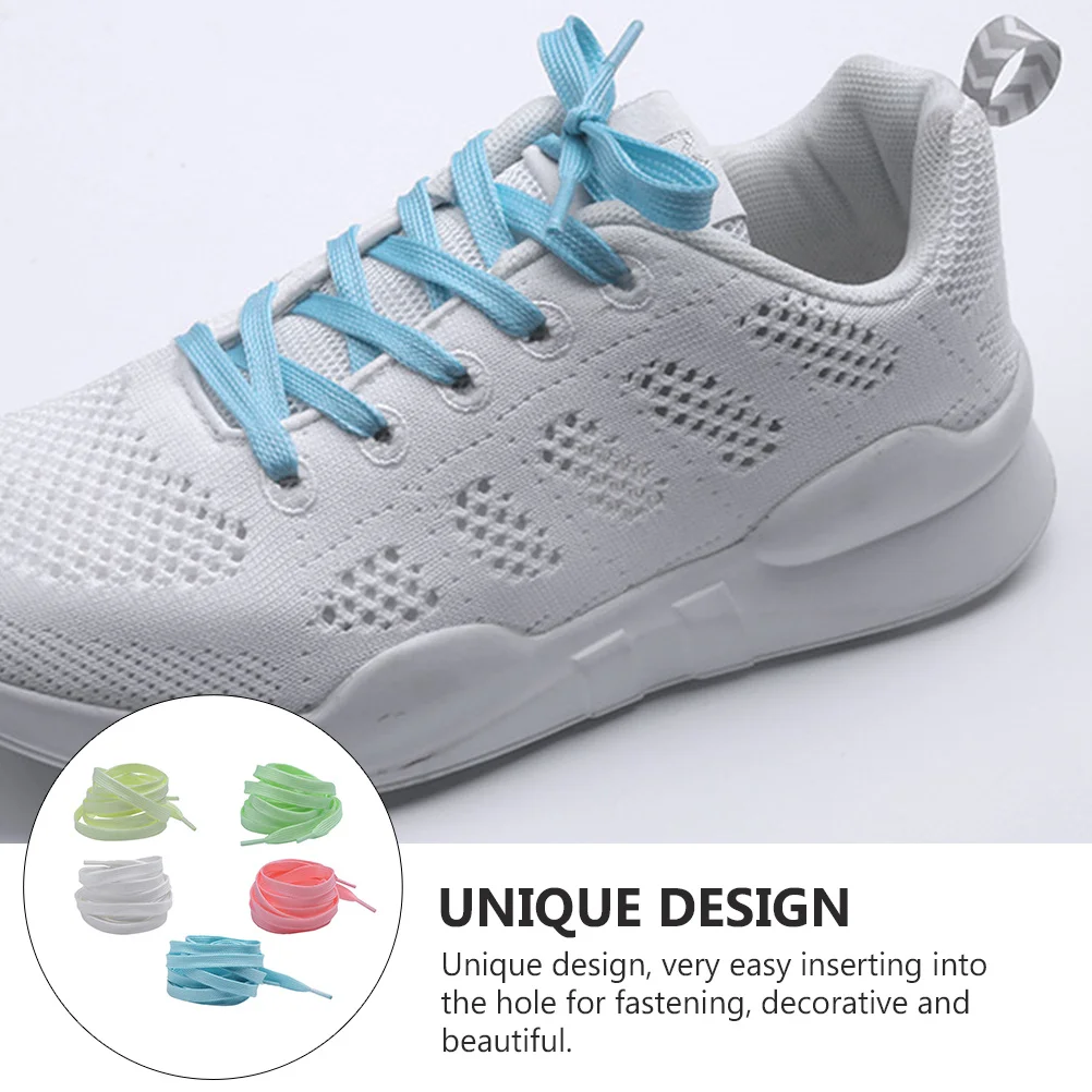 

5Pairs 100Cm Luminous Shoelaces Night Glow Sneaker Shoe Laces for Sports Running Shoes Decorative Wear-Resistant Bright Straps