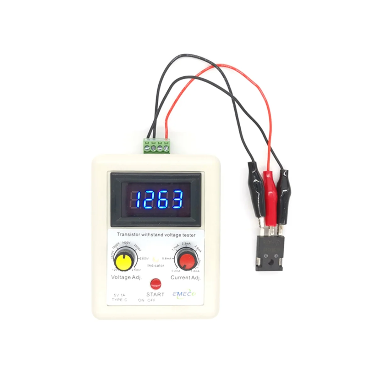 110V-2600V IGBT Voltage Capability Tester Diode MOS Triode Digital Voltmeter Tester Portable Withstand Voltage Tester A