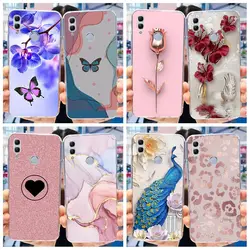 For Honor 10 Lite Case Honor 10i Shockproof Cover HRY-LX1T HRY-LX2 Stylish Flower Soft Silicone Clear TPU Funda For Honor10 Capa