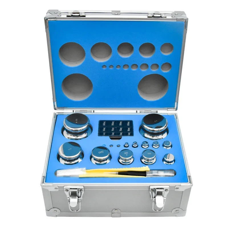 Grade 27Pcs 1Mg-2Kg 304 Stainless Steel Digital Calibration Lab Weights Kit Set Laboratory High Precision Gram Scale