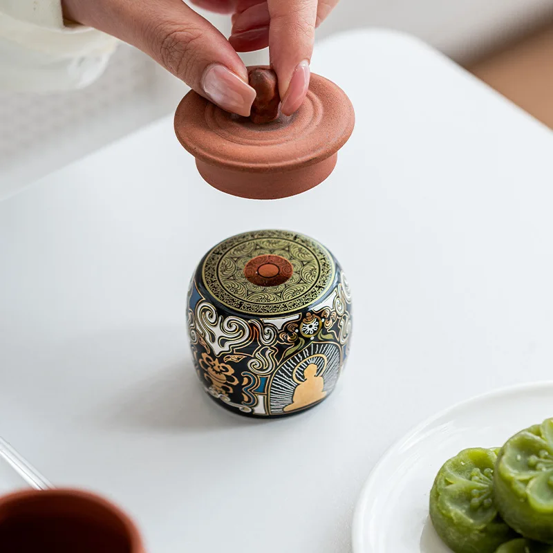 Cover home gold and silver wrong retro Chinese tea pet small ornament Zisha pot cover bracket tea tray accessories
