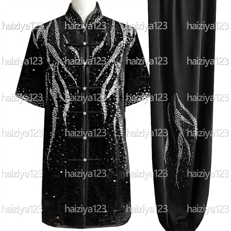

Brilliant diamonds Wushu uniform Kungfu Martial arts suit Changquan clothes Taolu for men women girl boy kids adults Unisex