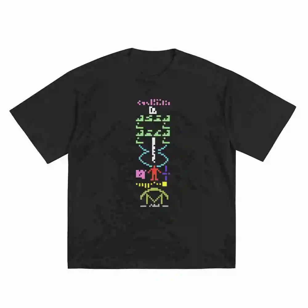 Arecibo Message Short Sleeve Tee 100% Cotton T-Shirt