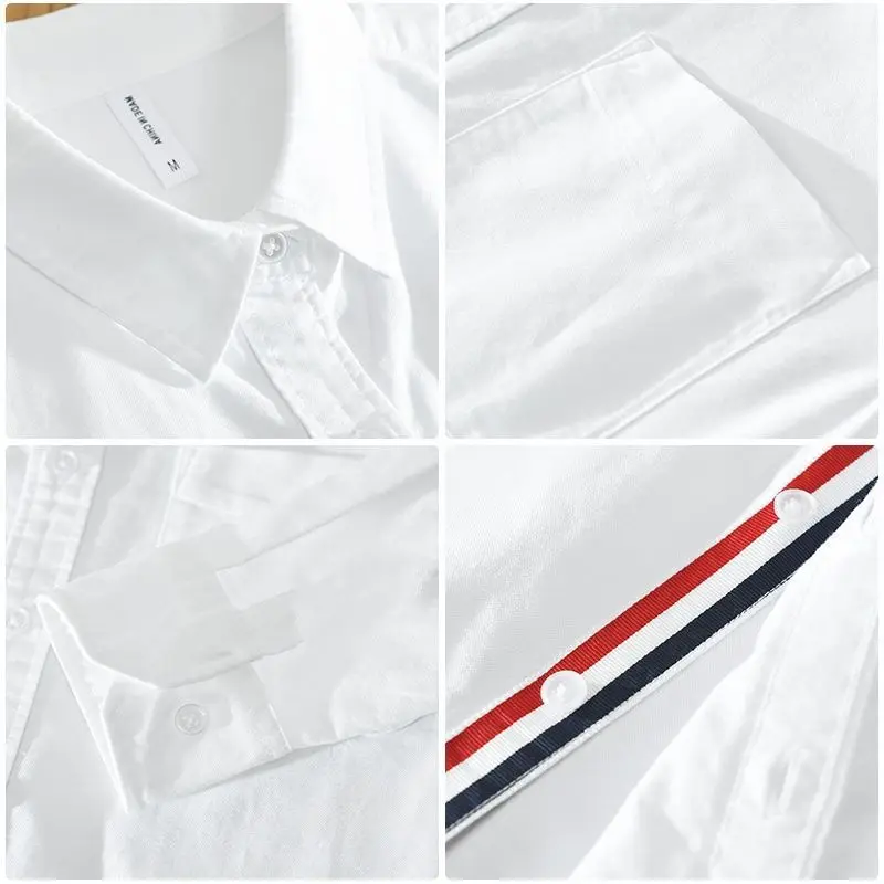 Hommes vêtements à la mode rayé Patchwork Simple décontracté tout Match chemise printemps automne revers à manches longues hauts amples Camisas De Hombre