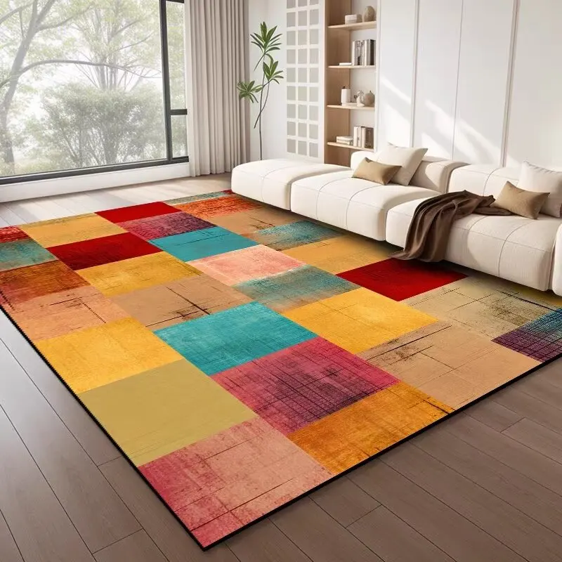 Abstract Geometry Carpets for Living Room Modern Home Fashion Rugs for Bedroom Cloakroom Balcony Home Decor Mat Machine Washable