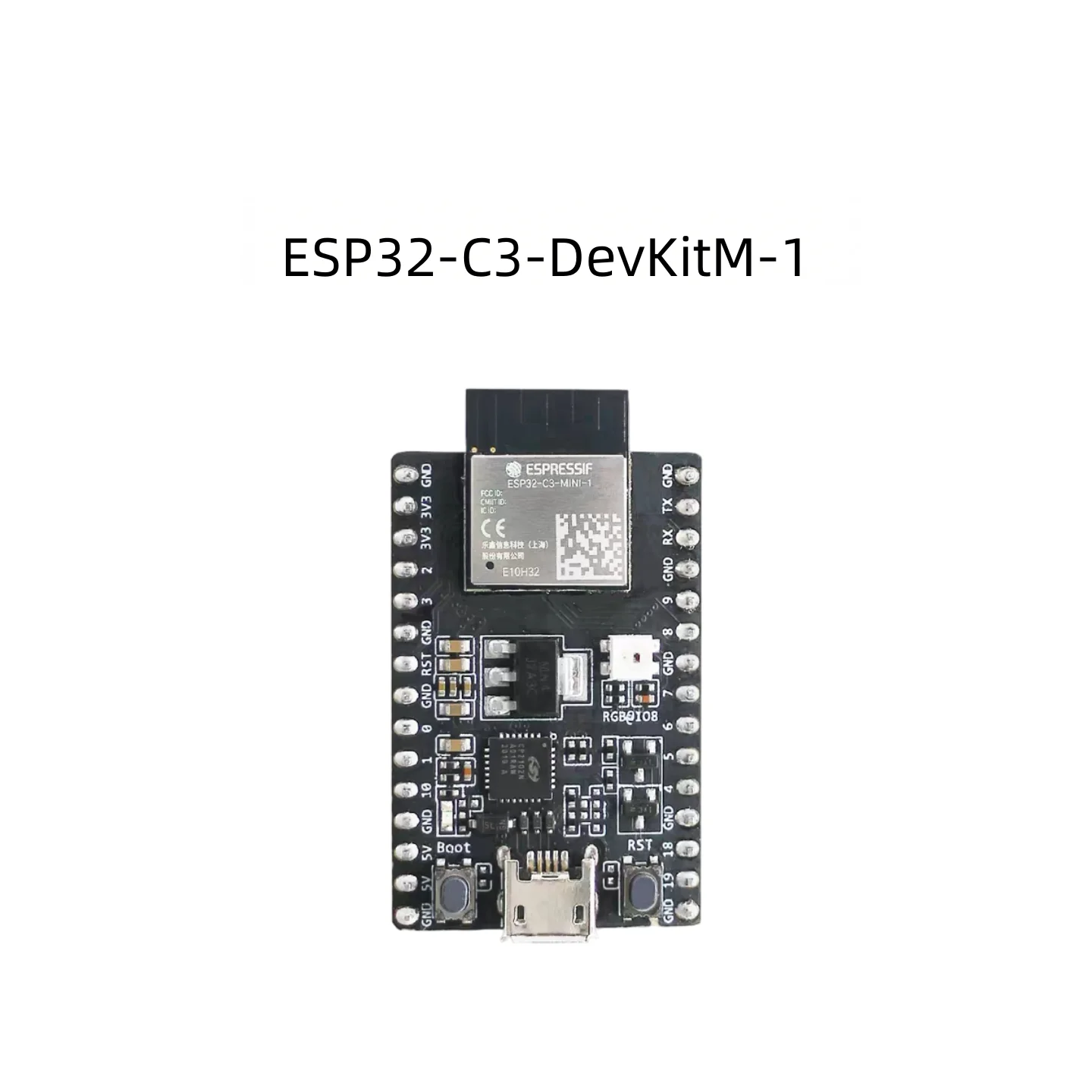 ESP32-C3-DvKitM-1 LeXin Technology is equipped with ESP32-C3-MINI-1 and 01U modules