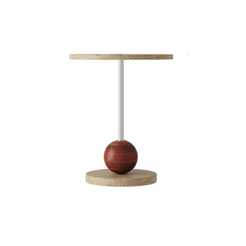 *z# Furniture Creative Small Round Stone Side Tables Luxury Living Room Art Tea Table Office Coffee Tables Housewarming Gifts