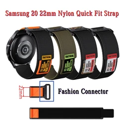 Bracelet en nylon à ajustement rapide pour Samsung Galaxy Watch 6 Classic, bracelet de sport, ceinture, 20mm, 22mm, 4mm, 5mm, 40mm, 44mm, 43mm, 47mm