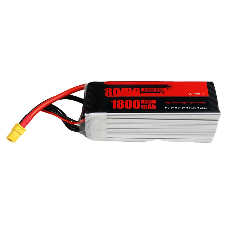 Entry-Level 1800mAh 4S 14.8V 65C Battery for FPV Drones