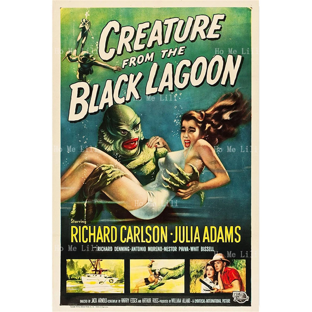 Creature From The Black Lagoon Vintage Movie Poster Metal Sign For Man Cave Bars Home Decor