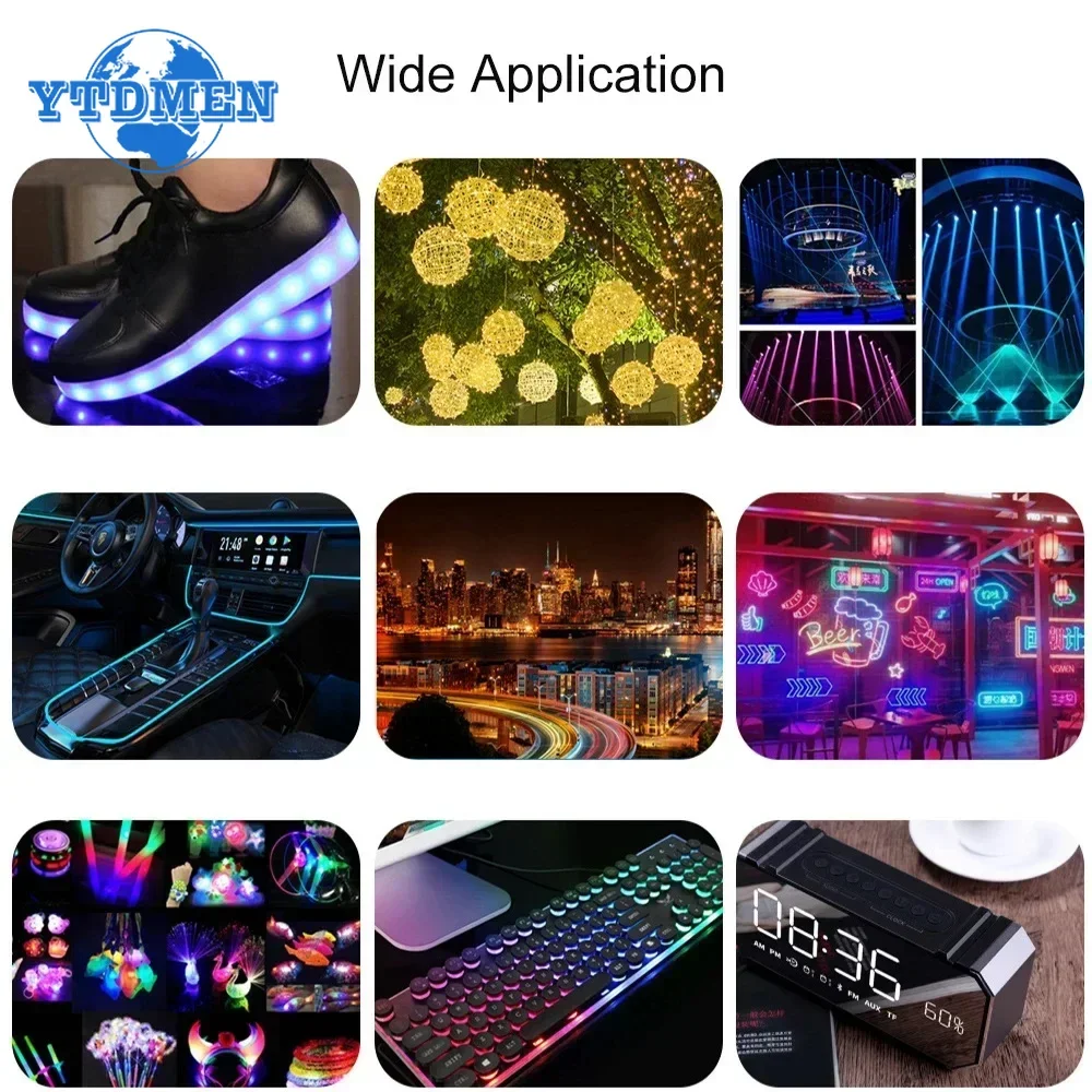 100PCS/lot 2x5x7mm Square LED Diode Set 5 Colors Short-LEG Light-Emitting Diode LED In-Line Lamp Beads DIY Electronic Kit