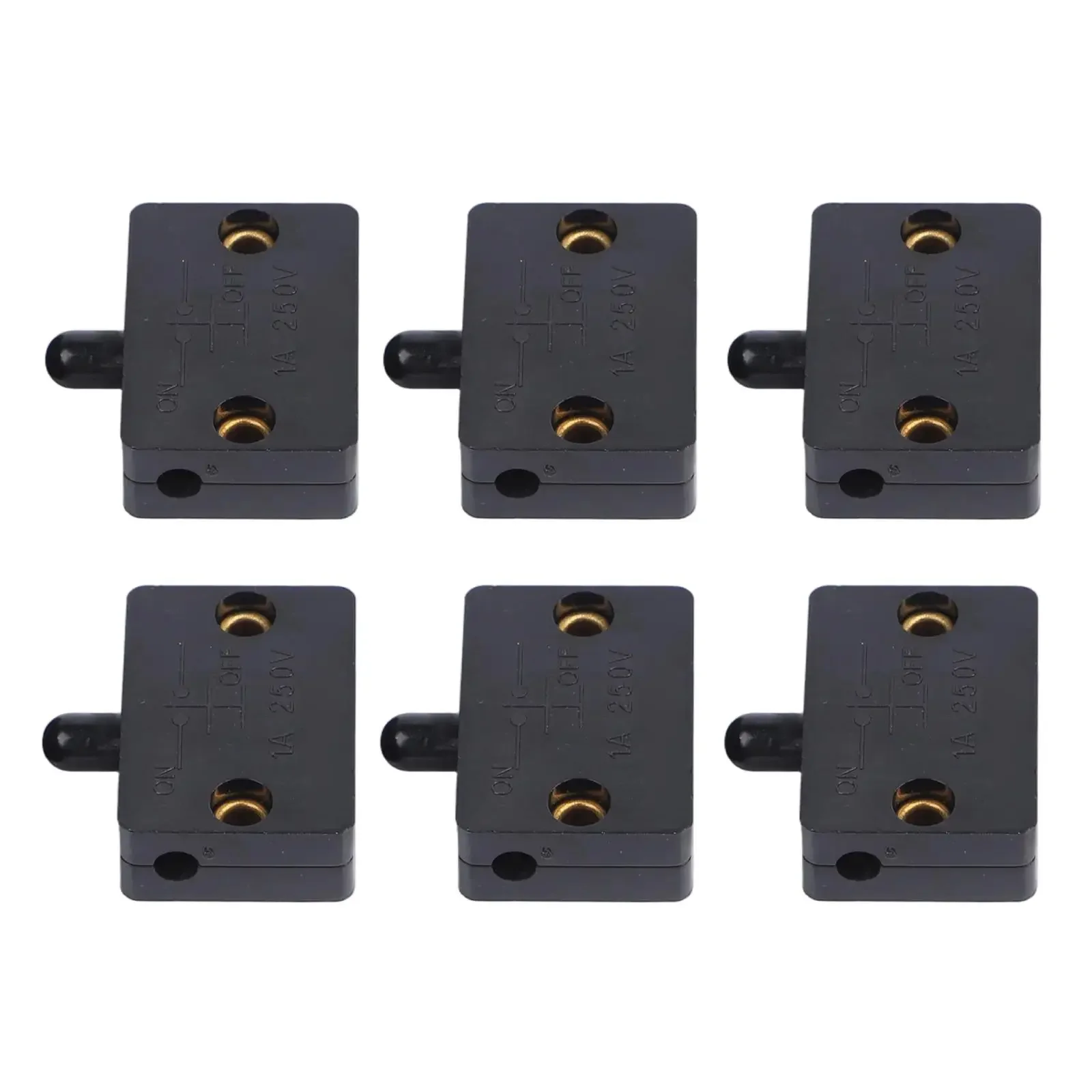 For Closet Light Door Switch Set 6Pack Normally Closed Cabinet Light Switches with Mounting Accessories for Convenient Use
