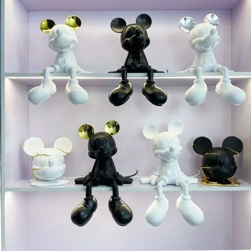 48cm Disney Classic Mickey Mouse Sitting Model Action Figure Resin Statue Figurine Home Room Decor Ornament Arts and Crafts gift