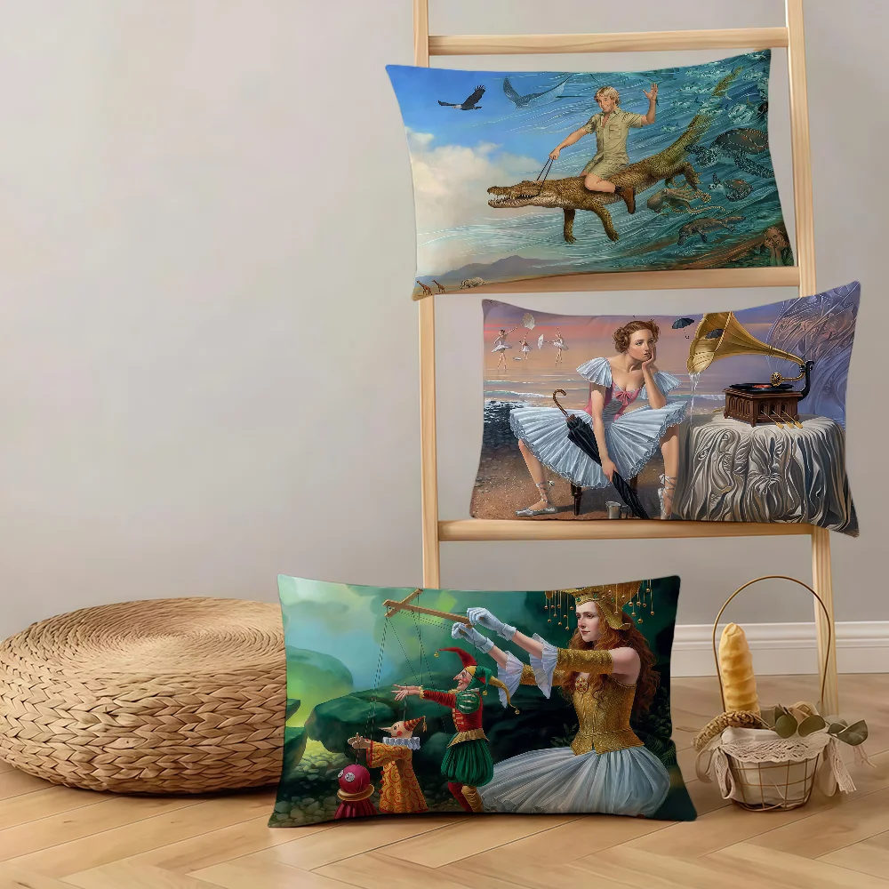 M-Michael C-Cheval Art Painting cushion cover Rectangle Pillow Cover Hit Product Comfortable Warm Bedding Party Gift