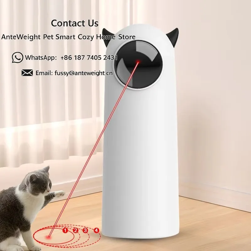 

Automatic Eco-Friendly Plastic Cat Toys Interactive Smart Teasing Pet LED Laser Indoor Toy Accessories Handheld Electronic