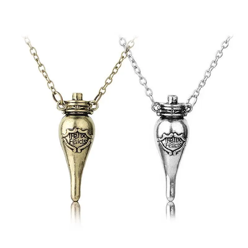 Harry Potter Necklace Hogwarts Movie Peripherals Felix Felicis Pendant Wizard Party Decoration Children\'s Toys Couple Gifts