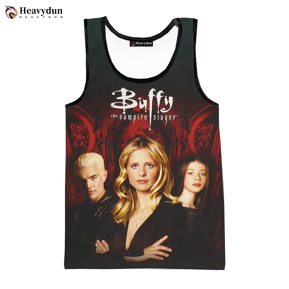 TV Series Buffy the Vampire Slayer Fashion Summer Men Women 3D Tank Tops Sleeveless Harajuku Personality 3D Printed Tops Tees