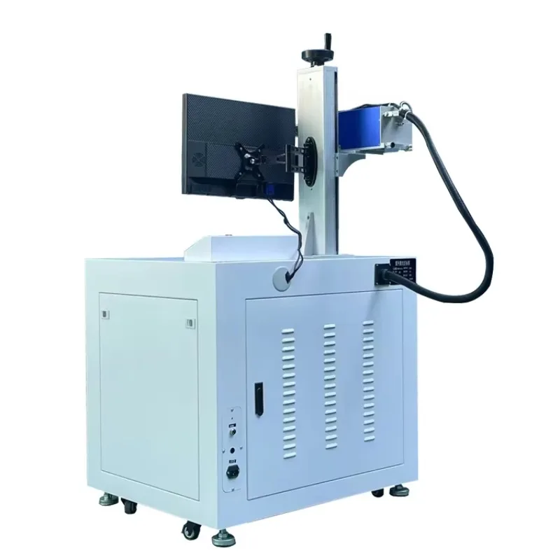 آلة الوسم بالأشعة فوق البنفسجية الصغيرة عالية الدقة 5 وات 10 وات آلة وضع العلامات الزجاجية المعدنية والخشب والبلاستيك والنقش