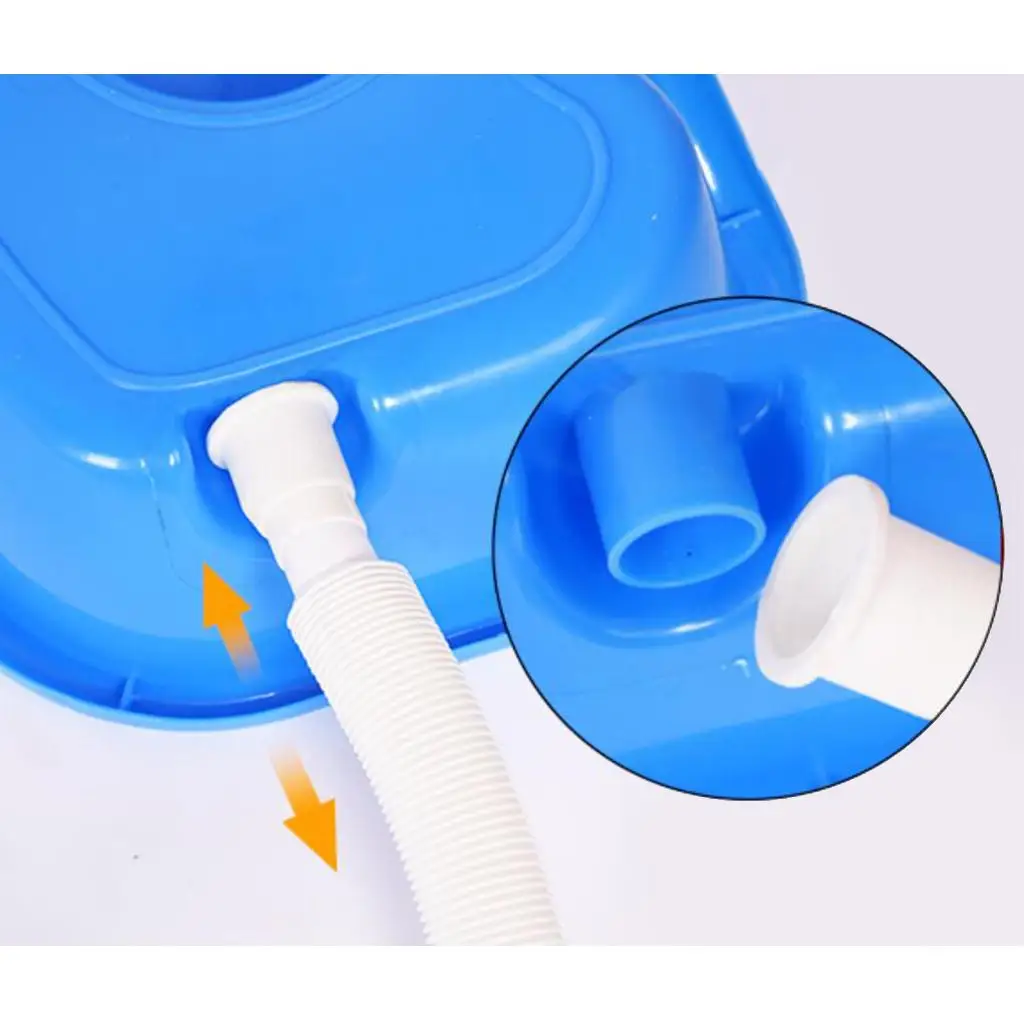 Bed Shampoo Basin Hair Washing Tray for Disabled Portable Plastic Sink Bowl with Drain Hose for Elderly Care Salon