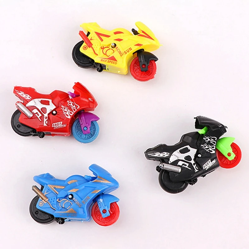 Mini Colorful Plastic Pull Back Motorcycle Toys For Kids Birthday Party Favors Pinata Filler Carnival Prizes Fun Game Gift