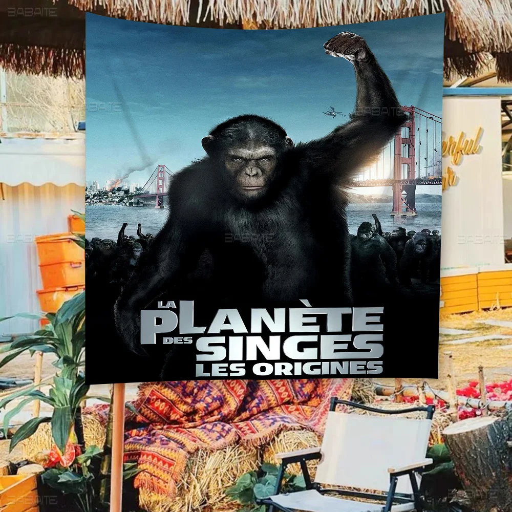 R-Rise-of The Planet-of The Apes Retro Flags Multiple Choice Living Studio Booth Interior Decoration Banner