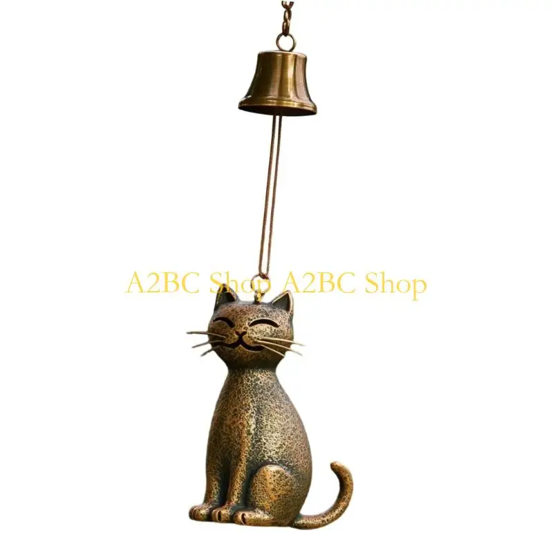 A2BC Car Interior Hanging Decoration Artistic Cats Wind Chimes Hanging Ornament