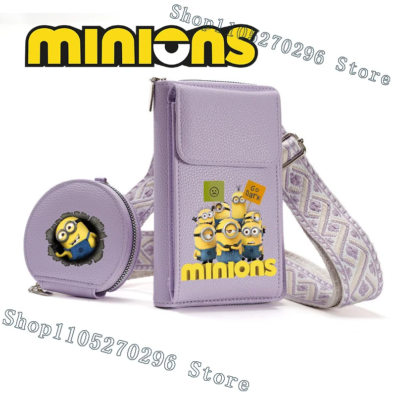 

Cute Cartoon Minionses Crossbody Bag Coin Purse Anime Character Mini Portable Trendy Style 2026 New Outdoor Fashion Party Gifts