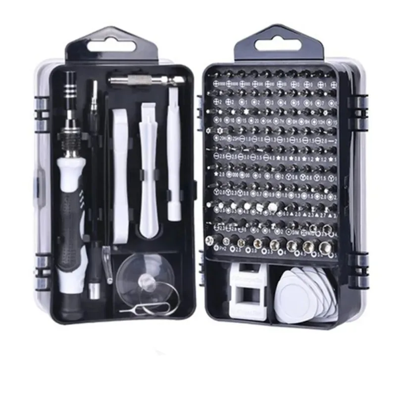 WEEKS Multifunktions-Reparaturwerkzeug-Set für den Haushalt, Präzisions-Schraubendreher, 115-in-1-Set, magnetische Mini-Schraubenmuttern-Bits
