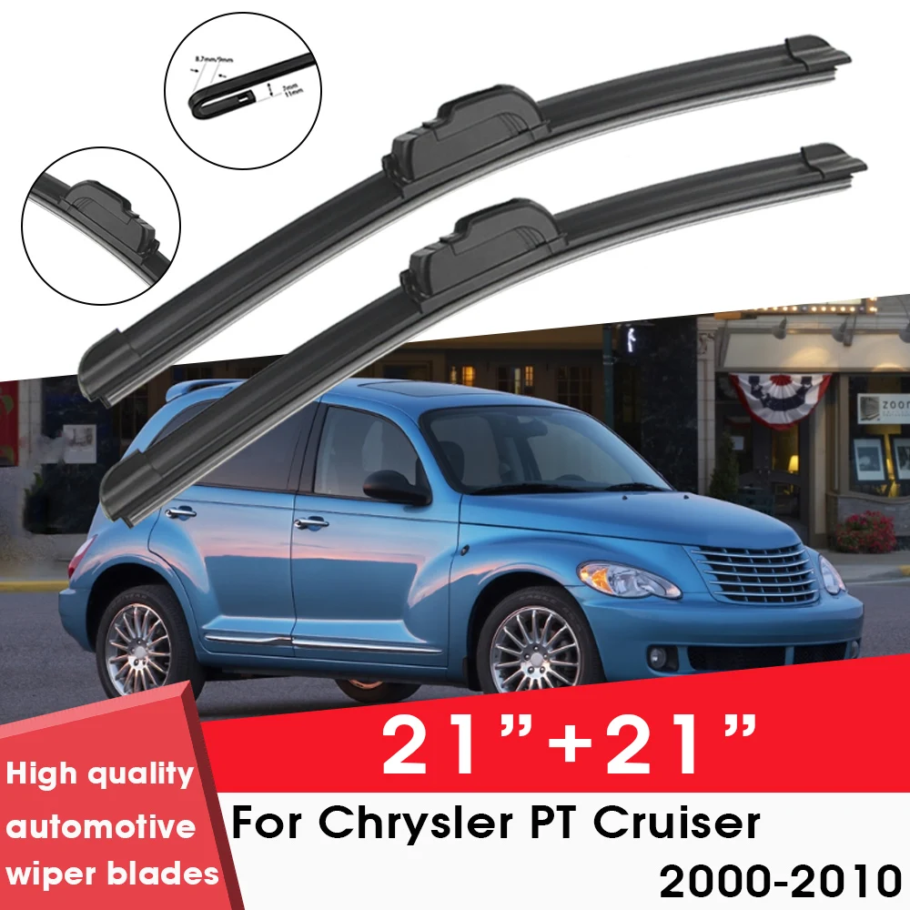 

Car Wiper Blade For Chrysler PT Cruiser 2000-2010 21"+ 21" Windshield Windscreen Clean Naturl Rubber Car Wipers Accessories