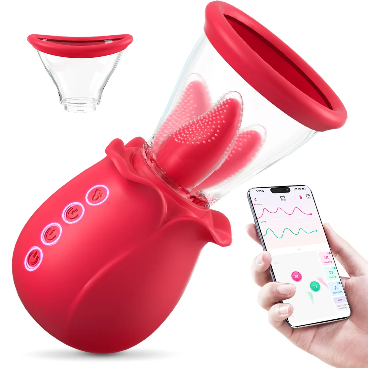 Rose Vibration Sex Toys Flirting APP Sex Toys Female Stimulation Masturbator