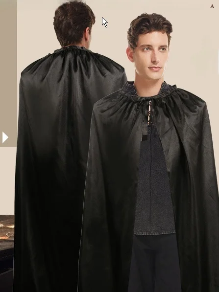 

Medieval Style Long Cape with Belt No Hat Unisex Adult Party Halloween Polyester Ethnic Women's Fashion Stage Costume