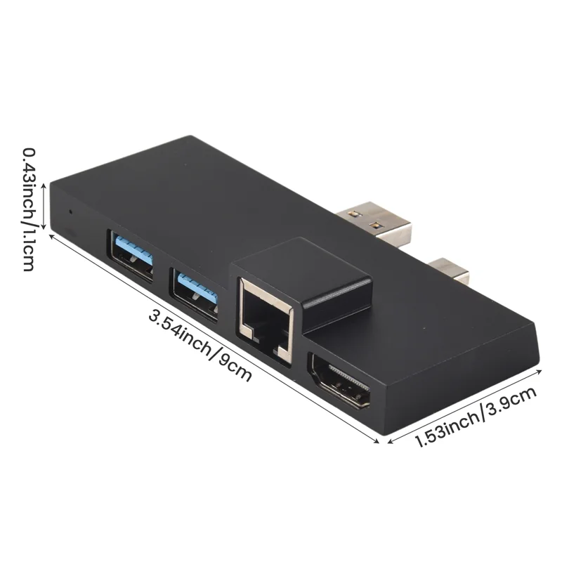 For Surface Pro 4 5 6 Docking Station Hub With 4K -Compatible TF Card Reader Gigabit Ethernet 2 USB 3.1 Gen 1 Port