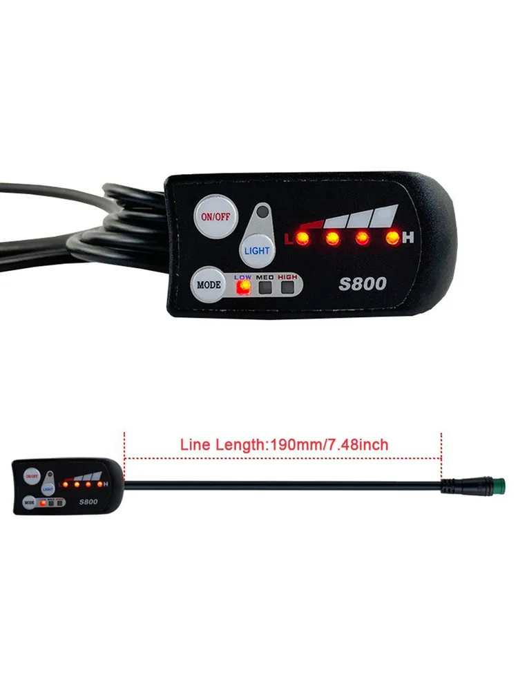 AliExpress TOOPRE Pin Waterproof Connector LED-S800 Display Display Screen LED Display Display Electric Bicycle LED Display S800