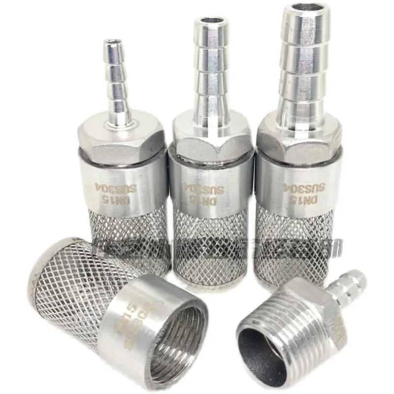 304 stainless steel pagoda split type filter screen without check function fish tank water pump filter impurity hose view 5