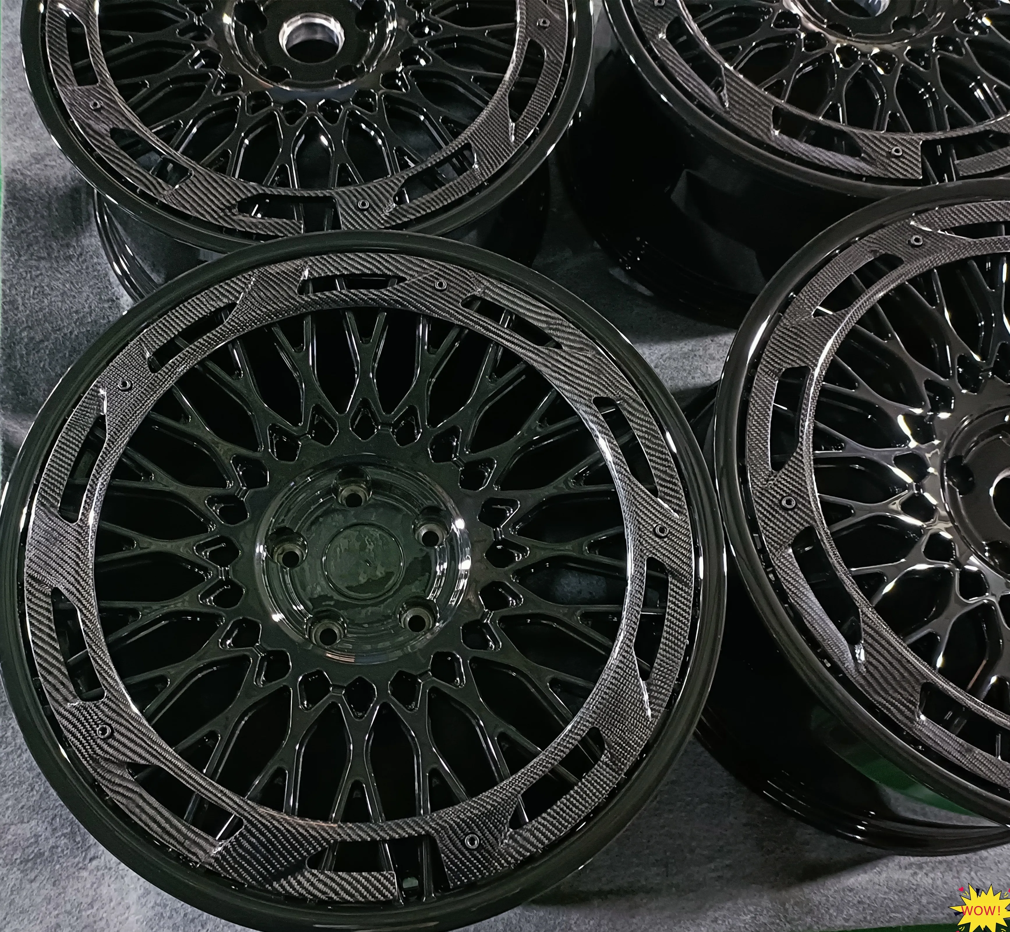 Forged 5x130 5x112 5x114.3 5x120 Custom 19 20 21 22 Inch Concave Carbon Fiber Car Wheel Rim for BMW Ferrari Urus audi